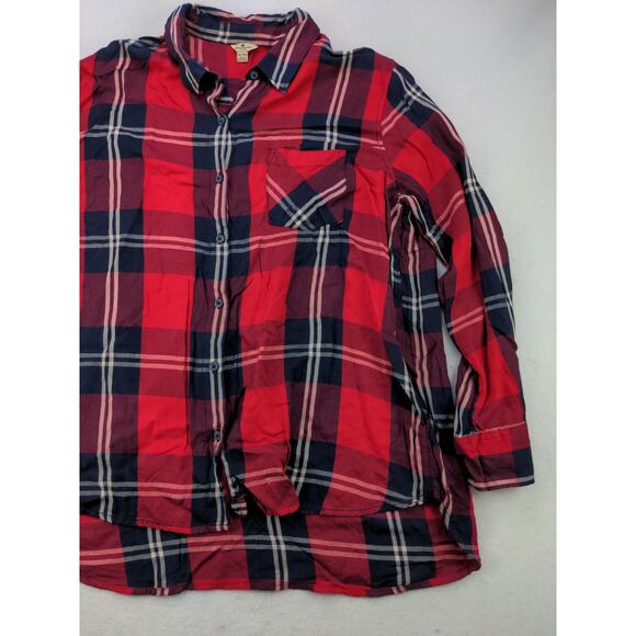 Woolrich Red Plaid Button Down Long Sleeve Shirt 100% Rayon Size XXL 2XL - Picture 4 of 11